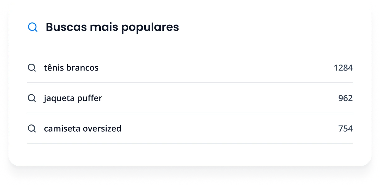 Buscas mais populares do site