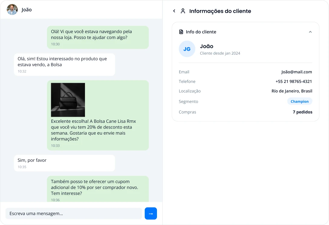 Info do cliente